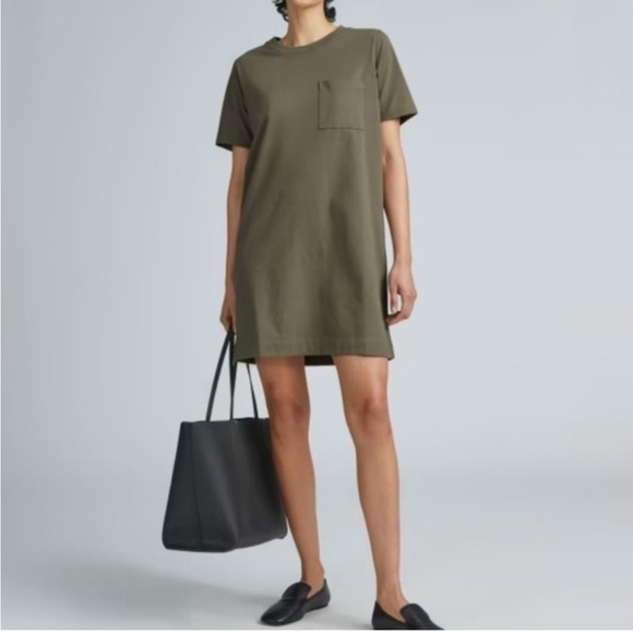 Everlane Dresses & Skirts - Everlane Khaki Green Weekend T-Shirt Dress, NWOT